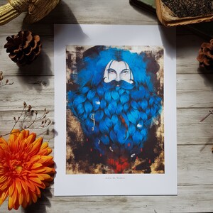 Póster impreso Barba Azul, A4 y A5