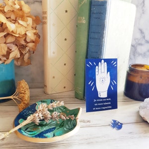 Cartes mantras oracle, affirmations positives, 18 cartes. cyanotype image 5