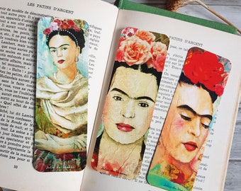 Lot de 3 marque-pages Frida Kahlo inspiration 5x15cm