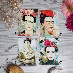 Frida Kahlo inspired A6 postcards