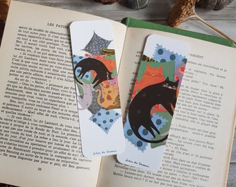 Lot de 2 marque-pages Chats 5x15cm