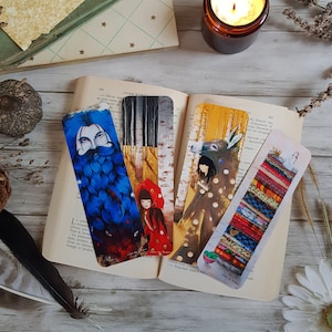 Bookmarks Tale forest décor autumn winter 5x15cm