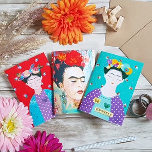Cuadernos ilustrados inspirados en Frida Kahlo A6