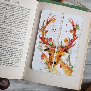 Lot de 2 marque-pages Cerf 5x15cm image 1