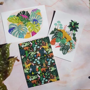 Carte postale Jungle Tigres A6