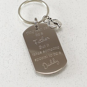 Custom Dog Tag Keychain, engraved key tag for boyfriend, personalized dad gift, key chain for daddy, custom husband keepsake someone special
