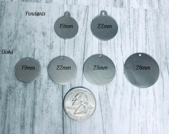 Custom Engraved Stainless Steel Charm, Personalized Pendant, DIY add on, jewelry making