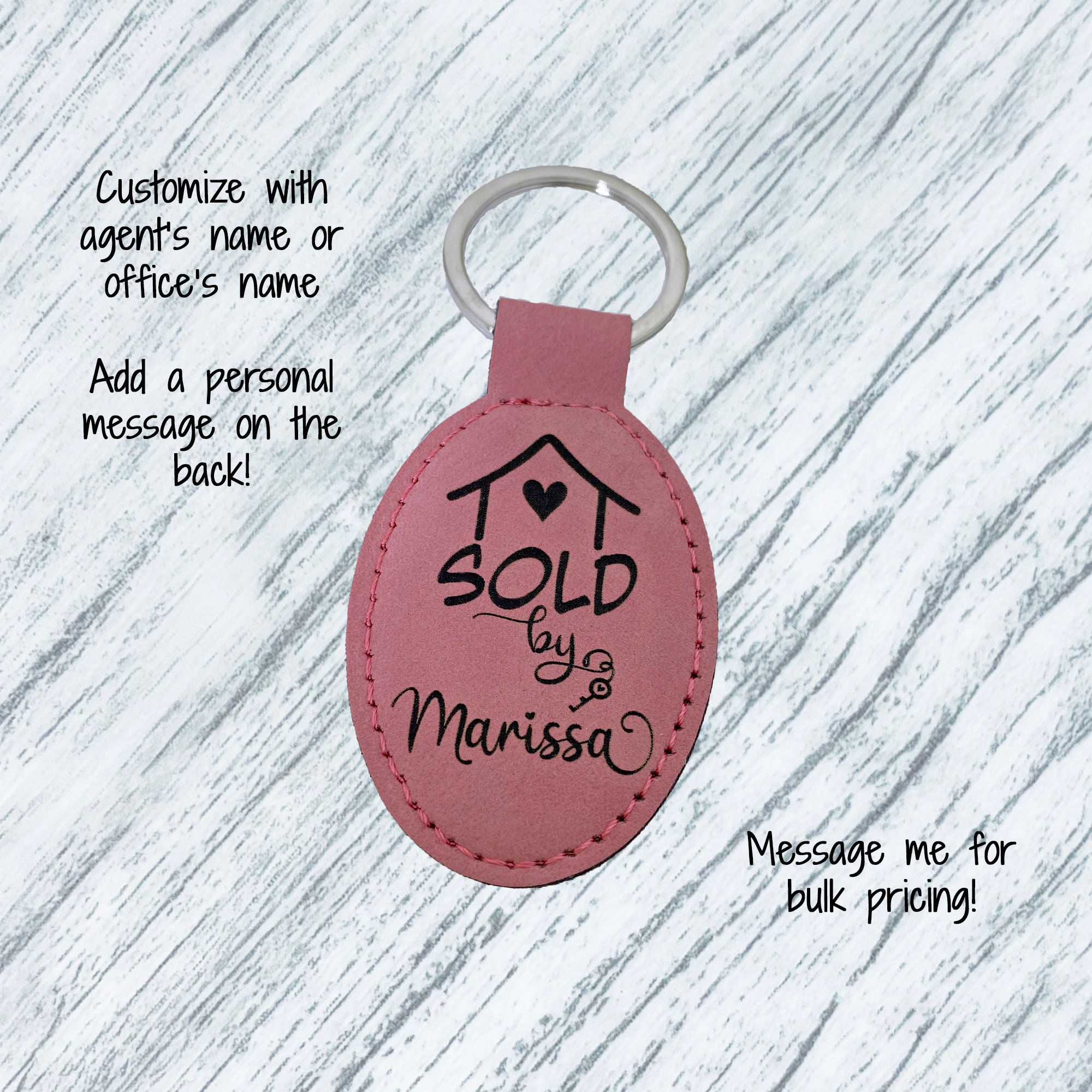 Realtor Keychain real estate agent gift personalized sold Etsy