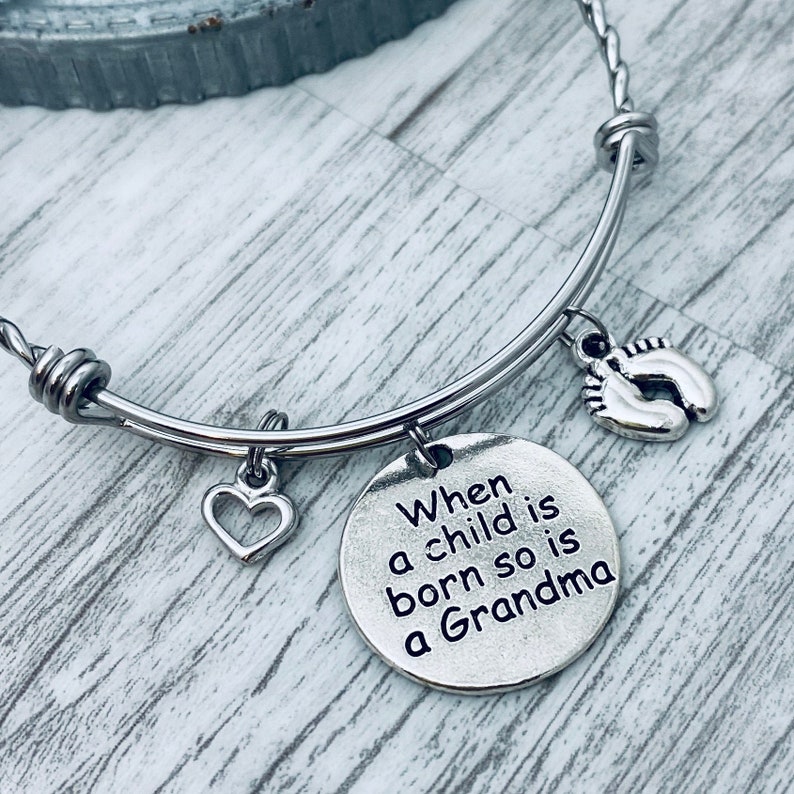 New Grandma Gift First Grandchild Bracelet Gift for Grandma Etsy