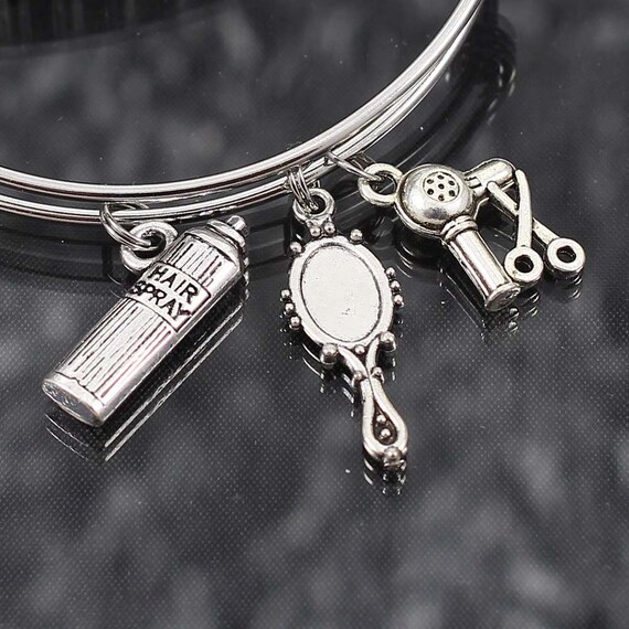 Hairstylist Gift Hairdresser Charm Bracelet For Women Hair Etsy