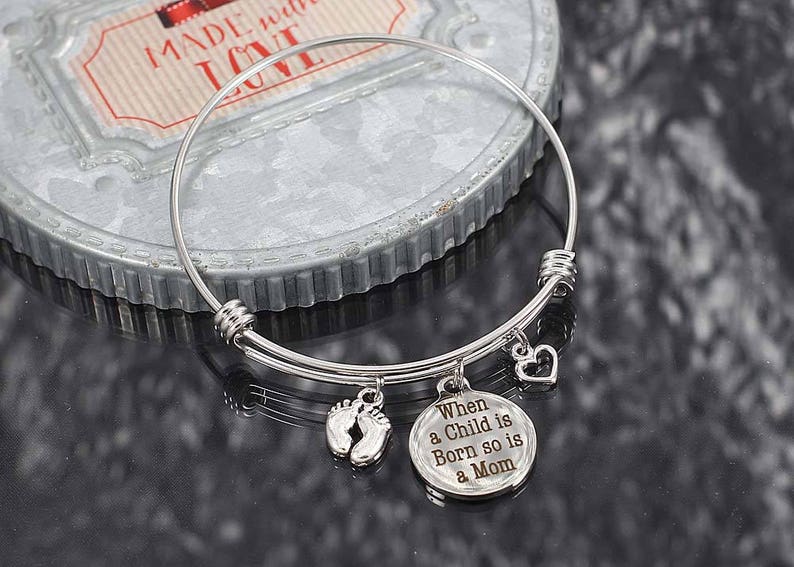 New Mom Gift First Child Charm Bracelet Gift for Mom Etsy