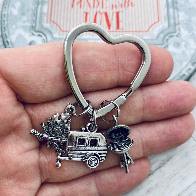 Camping Keychain Camper Gift Rv Travel Trailer Key Chain Etsy