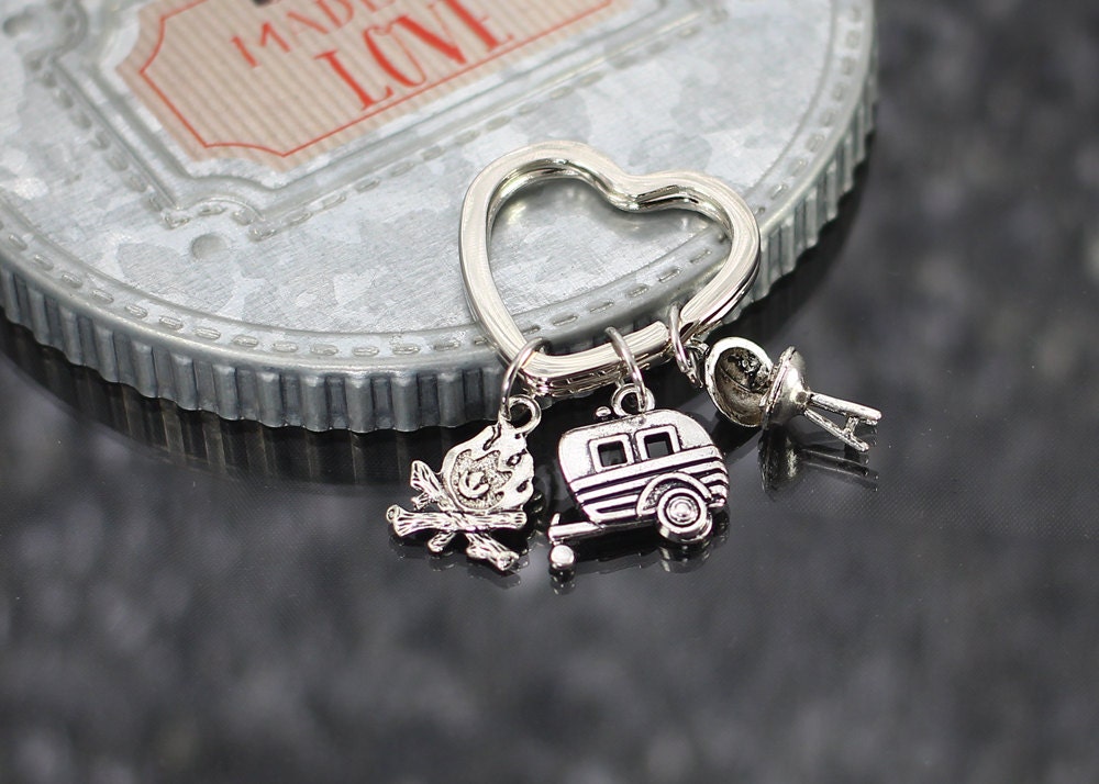Camping Keychain camper gift rv travel trailer key chain Etsy