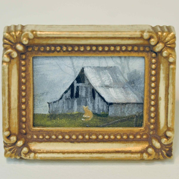 Mini framed picture "Garfield's Shed"