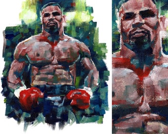モハメド・アリ vs. マイク・タイソン 12 x 18 インチ ヘビー級