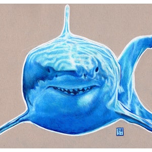 A4 Art Print - Great White Shark