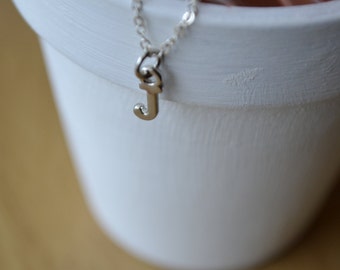J Necklace, Letter Necklace, Gift For Her, Initial Necklace, Dainty Necklace, Personalized Jewelry, Letter Charm Necklace,