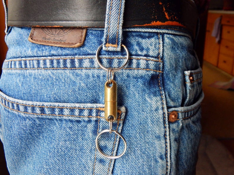 Strong Brass Keychain Quick Connect Release Etsy