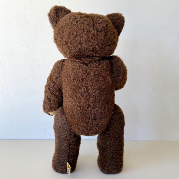 Vintage Dakin Jointed Teddy Bear: 1983 Elegante Plush, Made in USA
