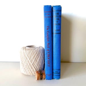 Vintage Sewing Book circa 1940s / Hardbound Decorative Needlecraft Books Illustrated How To