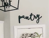 pantry kitchen decor farmhouse decor wooden word cutout sign 4 sizes available ready to hang