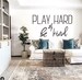 PLAY HARD & be kind Wall Letters for Playroom | Den | Kid's Room | Big Letters | Game Room | Quotes | Personalized Decor | Big Wall Decor 