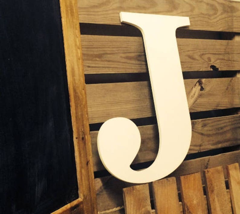 Letter J Large Guest Book Or Wall Decor 30 Shown Etsy