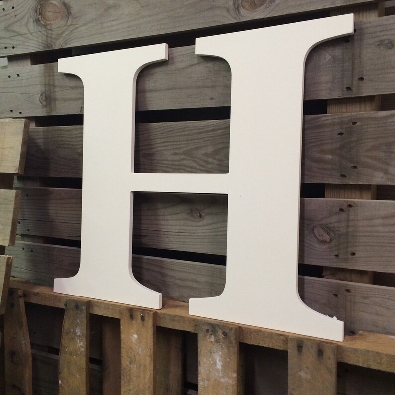 Large Wooden Letter 24 Guest Book Letter Wooden Etsy