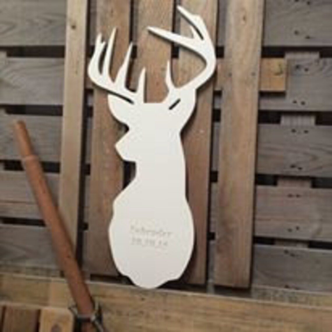Farmhouse Decor Rustic Style Deer Head Wooden Wall Decor Etsy