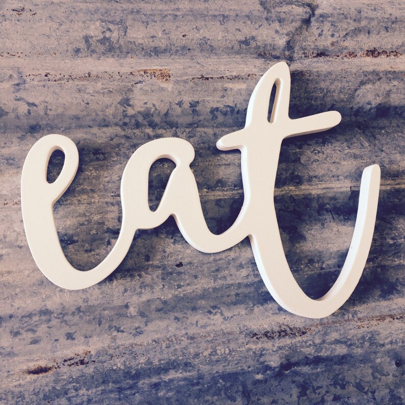 Kitchen decor eat signs wooden letters farmhouse decor Etsy