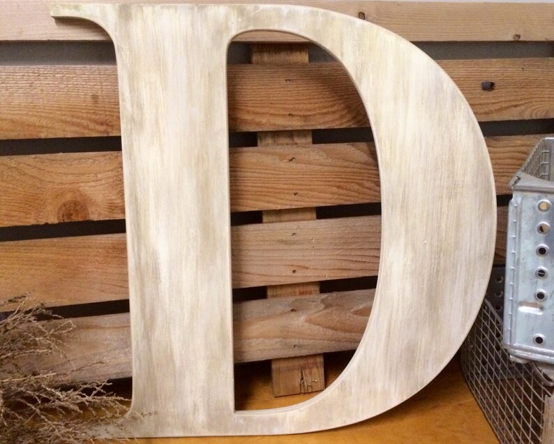 24 Extra Large Big Wooden Letter D Wall Decor Rustic Image 0