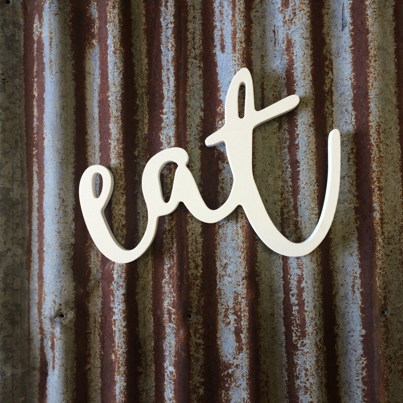 Kitchen decor eat signs wooden letters farmhouse decor Etsy