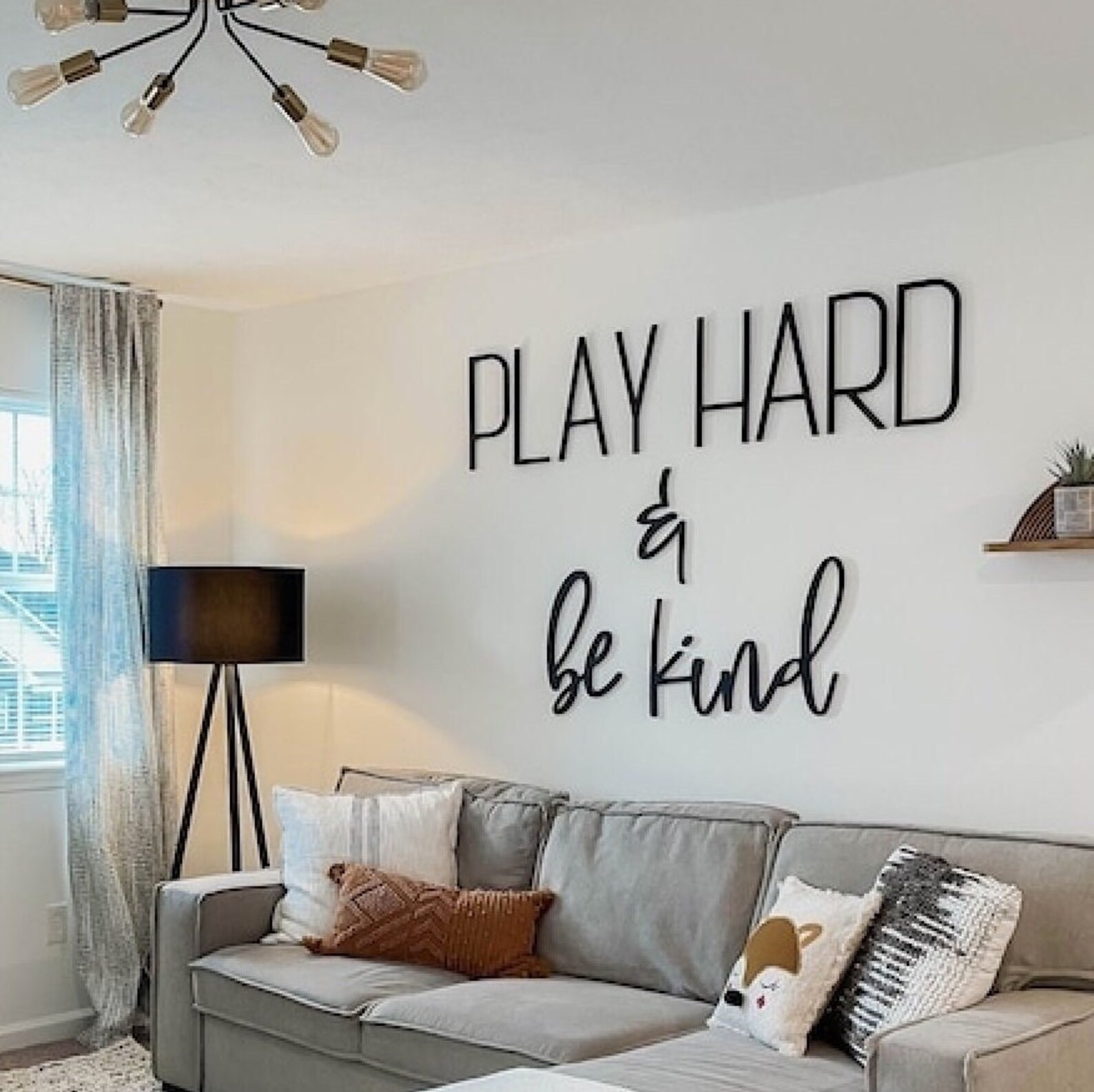 PLAY HARD & Be Kind Play Room Wall Decor Play Room Sign Etsy