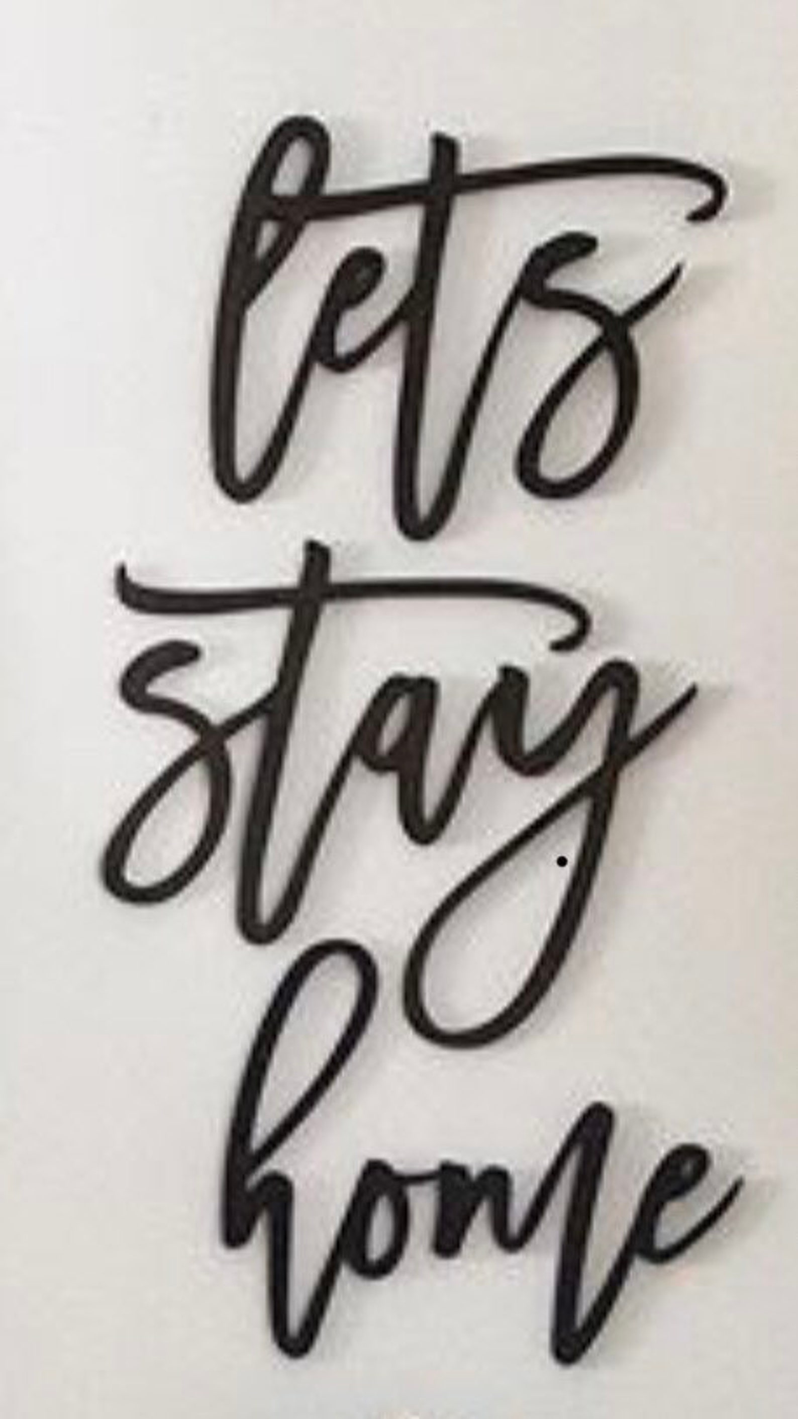Lets Stay Home Wooden Wall Word. Decor Let's Stay Home as Etsy