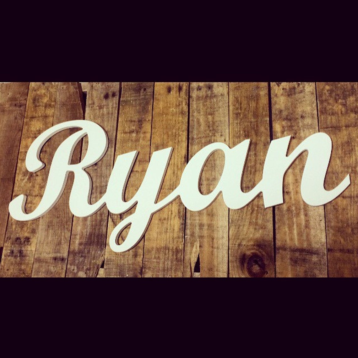 Custom Wooden Names in Script Dorm Decor Nursery Design Etsy