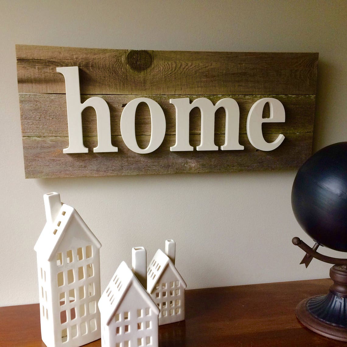 Home Sign Wall Decor Ready to Hang Reclaimed Wood Etsy