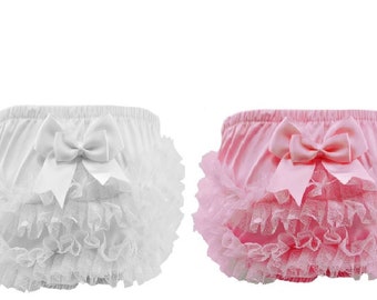 Cutie Baby Satin baby Ruffle bloomers Tutu Diaper Covers in 10 Colors! 