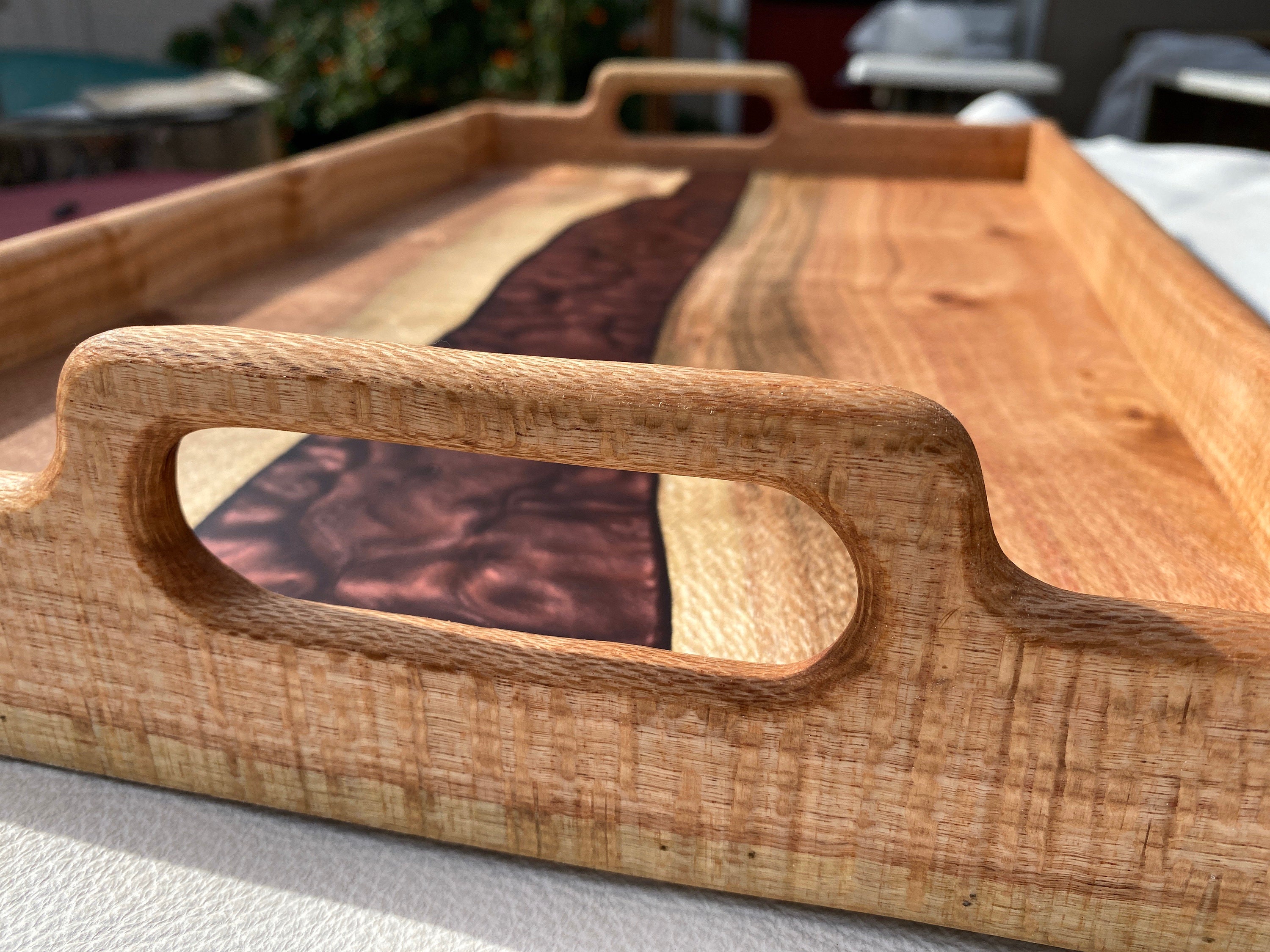 Handmade epoxy river serving tray. Etsy