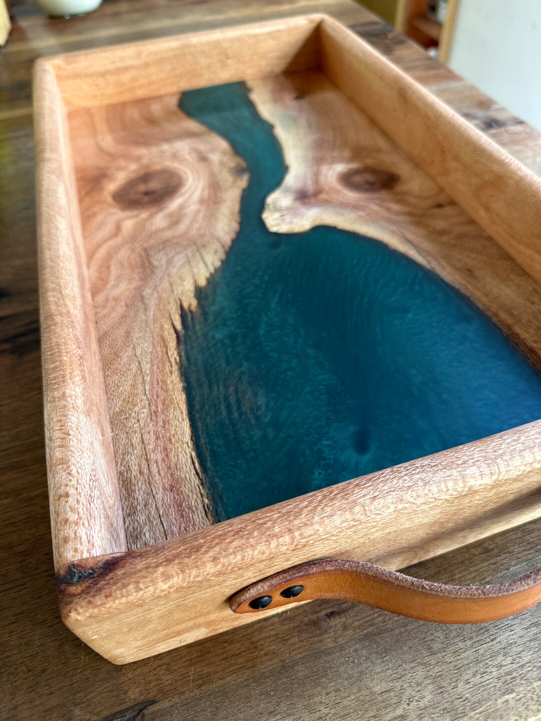 Epoxy River Serving Tray. Handmade One of a Kind. Etsy