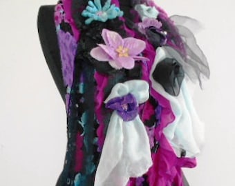 Bohemian Fairy Scarf | Long, Light, and Floating | Wearable Art | Boho Chic Cape | Unique Handmade Design | Ready to Ship