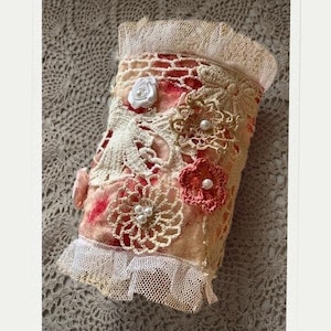 Victorian Lace Cuff, Brocade Cuff, Romance, Wearable Art, Textile Bracelet, Baroque Lace Cuff, Unique Handmade, Shabby Chic