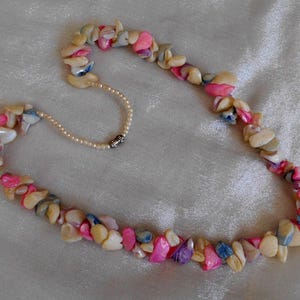 Collar de joyería vintage de los años 90, collar de conchas marinas imagen 7