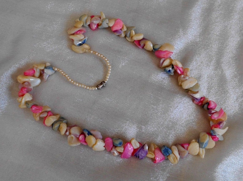 Collar de joyería vintage de los años 90, collar de conchas marinas imagen 7