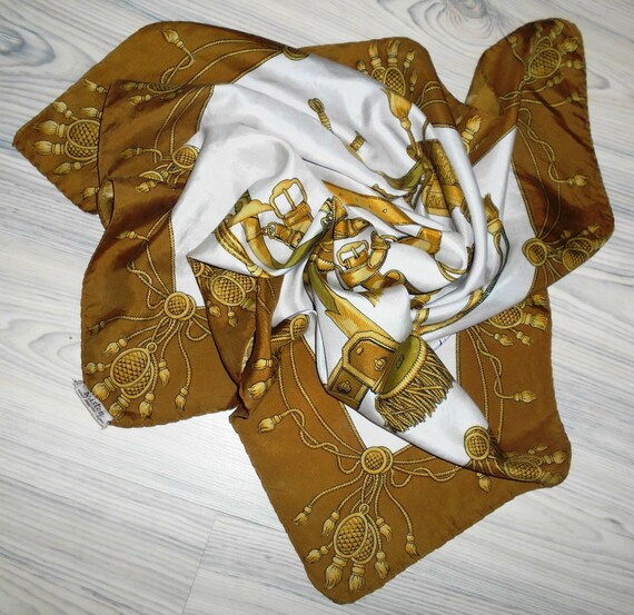 Square ARISTON silk  shawl,Made in Italy ,Vintage… - image 3