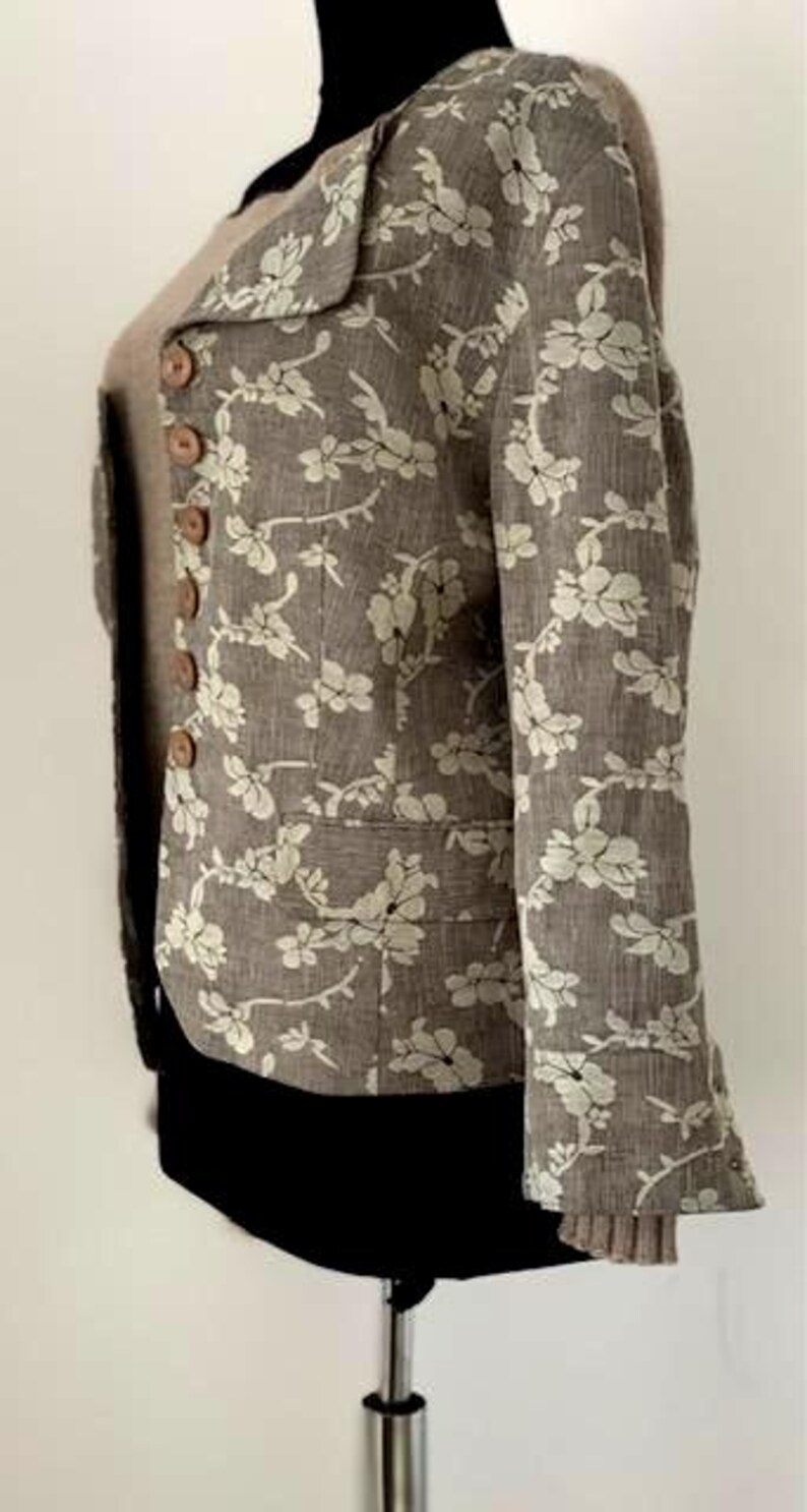 Pull bohème unique, pull recyclé, coupe ample, look décontracté, fait main, matières naturelles image 5