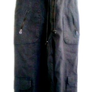 YAYA HYPE S overalls, Vintage dark gray overalls, Cotton and linen overalls image 7