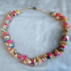 Collar de joyería vintage de los años 90, collar de conchas marinas imagen 4
