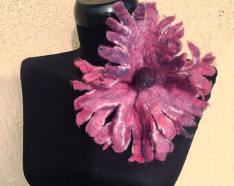 Pink felt brooch Pink, Large Wool Brooch, Handmade, Felt Fashion, Organic Materials, Felt Art, Gift Idea