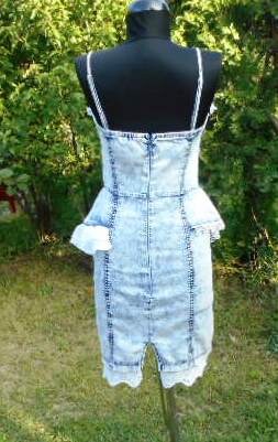 tally weijl denim dress Fitted Denim Mini Dress