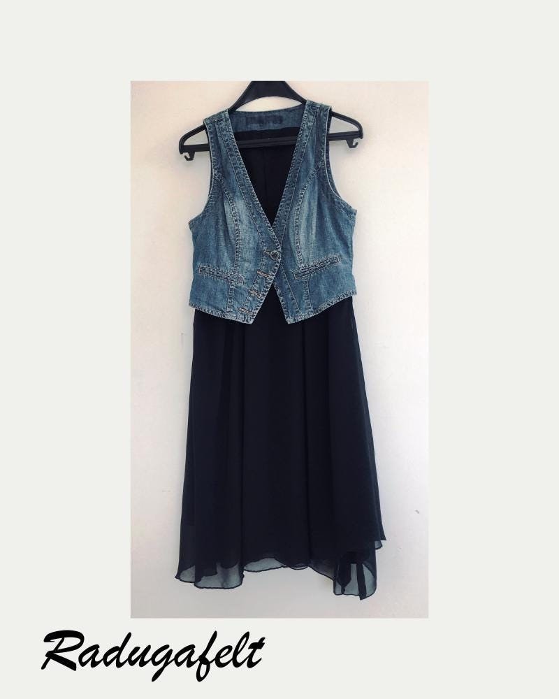 chinese dress ladies Suella Chiffon Denim Maxi Dress / Indigo Blue | Meshki main image 1